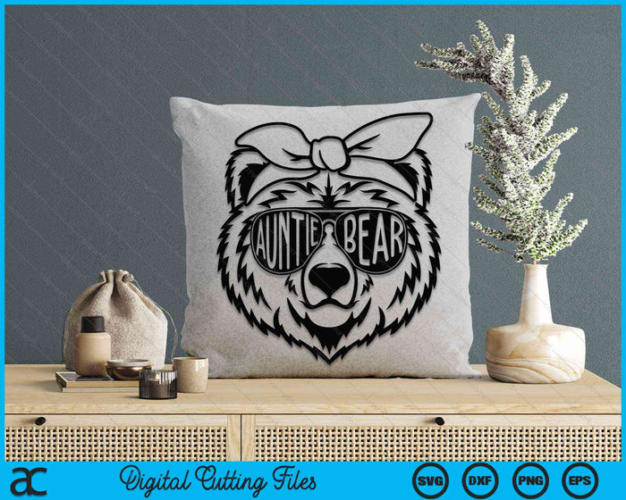 Auntie Bear With Bandana Auntie Bear SVG PNG Digital Cutting Files