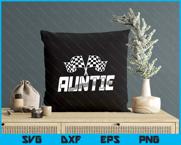 Auntie Pit Crew Family Racing Birthday Race Car SVG PNG Digital Printable Files