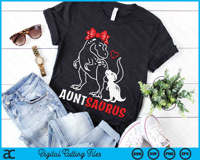 Auntsaurus Aunt Dinosaur Baby Aunt Mother's Day SVG PNG Digital Cutting Files