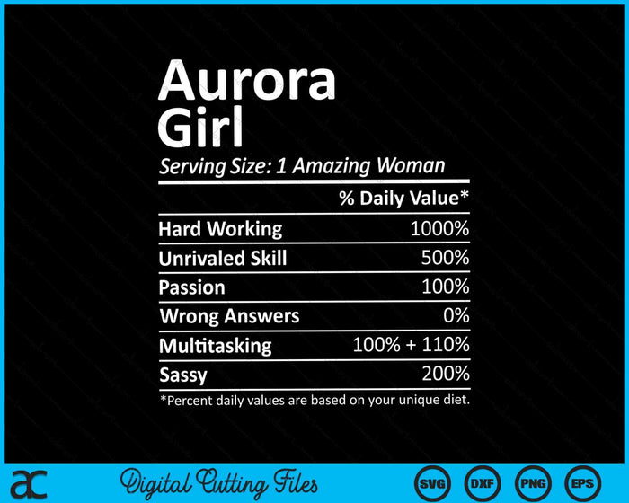 Aurora Girl CO Colorado Funny City Home Roots SVG PNG Digital Cutting File