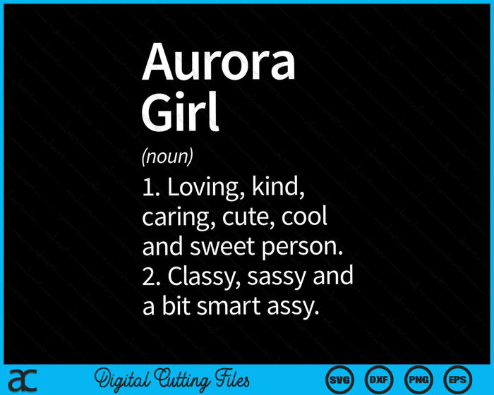 Aurora Girl CO Colorado Home Roots SVG PNG Archivo de corte digital