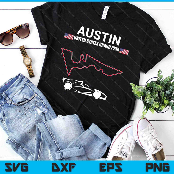 Austin Circuit Formula Racing Car United States Grand Prix SVG PNG Digital Cutting Files