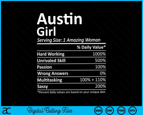 Austin Girl TX Texas Funny City Home Roots SVG PNG Cutting Printable Files
