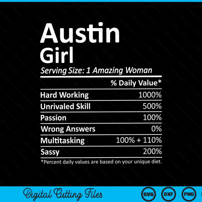 Austin Girl TX Texas Funny City Home Roots SVG PNG Cortar archivos imprimibles