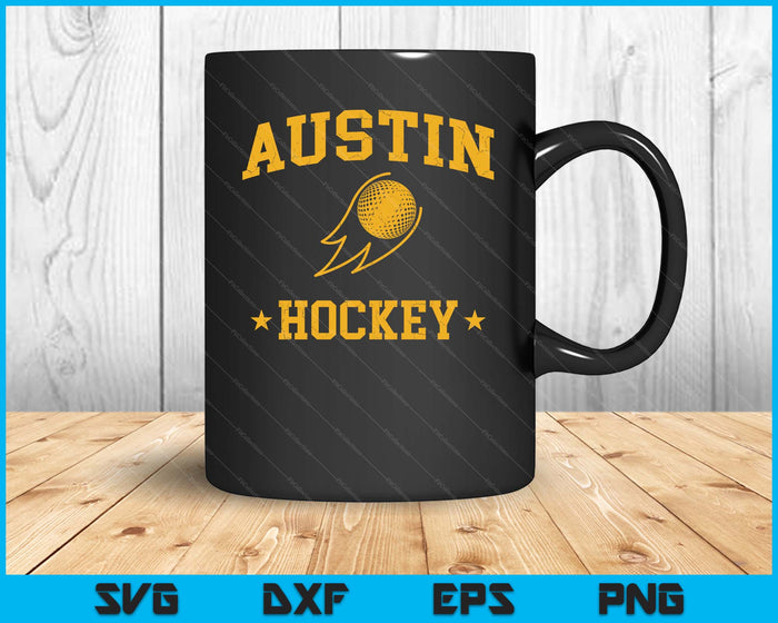 Austin Hockey Vintage Gameday Retro Hockey Lover SVG PNG Digital Printable Files