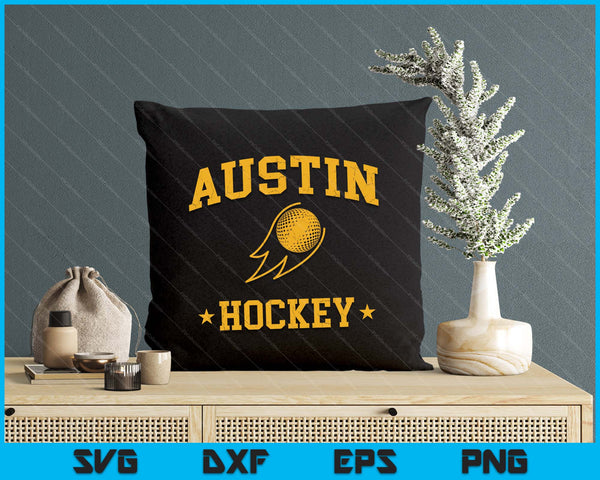 Austin Hockey Vintage Gameday Retro Hockey Lover SVG PNG Digital Printable Files
