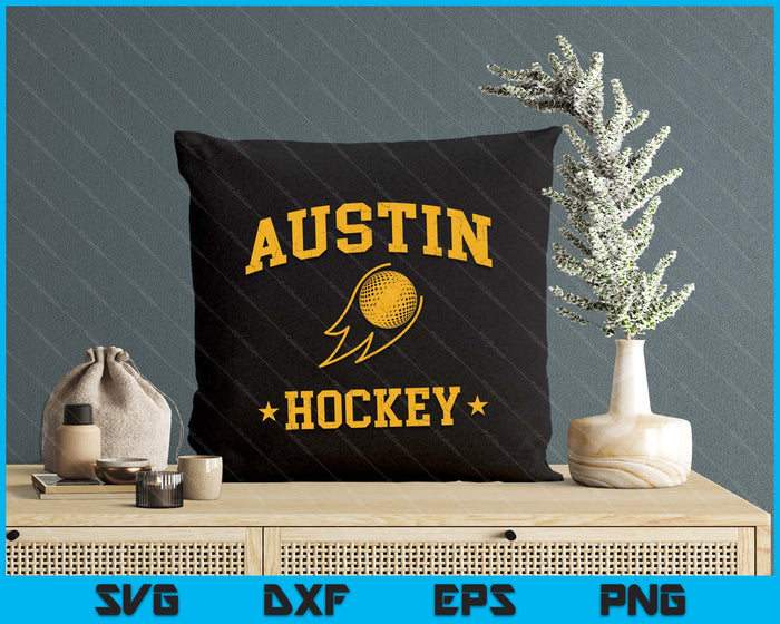 Austin Hockey Vintage Gameday Retro Hockey Lover SVG PNG Digital Printable Files