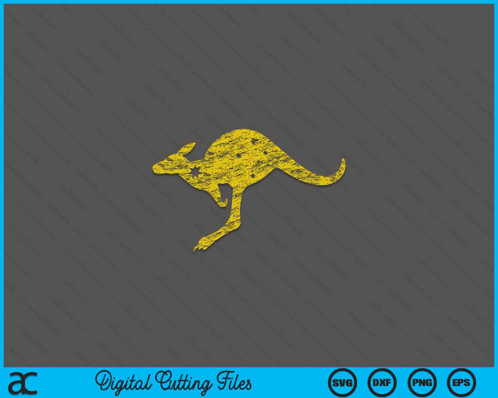 Australia Kangaroo Aussie Roo Flag Goundel Sports Military SVG PNG Digital Printable Files