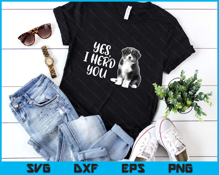Australian Shepherd Herding Dog Funny I Herd You Mom Dad SVG PNG Digital Printable Files