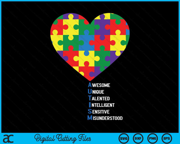 Autism Awareness SVG PNG Digital Cutting Files