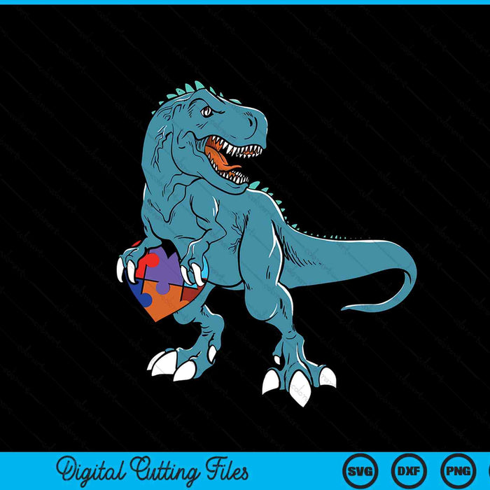 Autism Awareness Dinosaur SVG PNG Digital Cutting Files