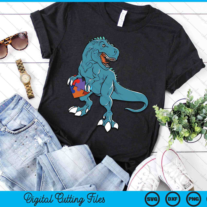 Autism Awareness Dinosaur SVG PNG Digital Cutting Files