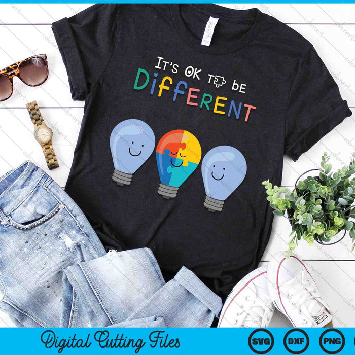 Autism Awareness It's Ok To Be Different Autism Awareness SVG PNG Digital Cutting Files