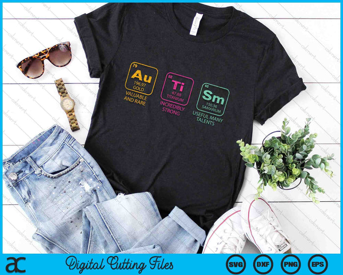 Autism Awareness Women Men Kids Elements Periodic Table ASD SVG PNG Digital Cutting Files