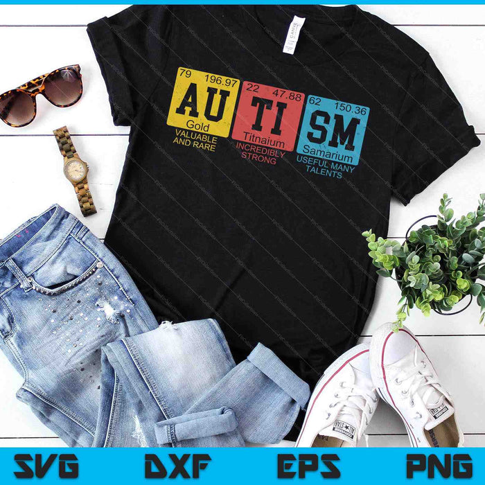 Autism Elements Periodic Table Awareness ASD SVG PNG Digital Printable Files