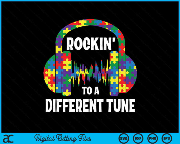 Autism Game Rocking To A Different Tune For Gamer Boys SVG PNG Digital Cutting Files