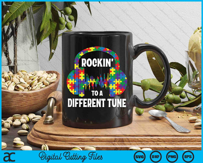 Autism Game Rocking To A Different Tune For Gamer Boys SVG PNG Digital Cutting Files