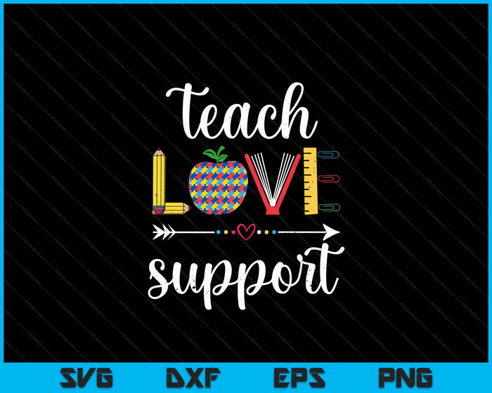 Autism Teacher Back To School First Day Gift Awareness 1st SVG PNG Digital Cutting Files