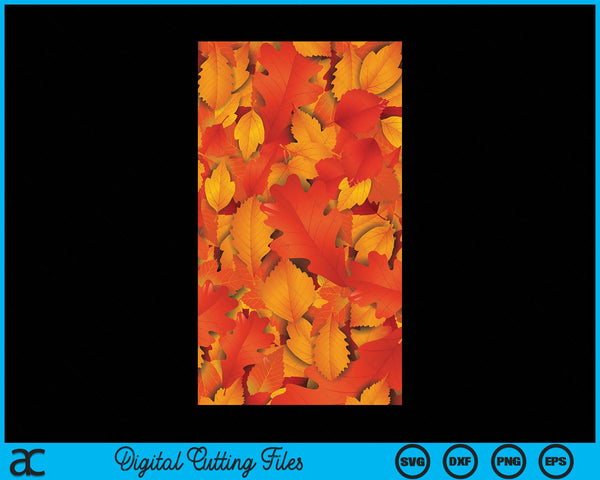 Autumn Fall Colorful Leaves Design Case SVG PNG Digital Cutting Files