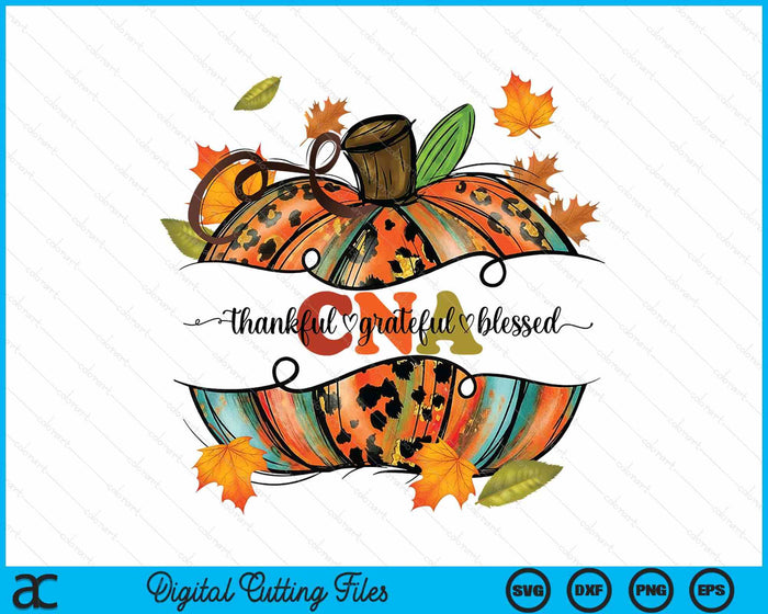 Autumn Fall Outfit Cna Thankful Grateful Blessed Pumpkin SVG PNG Digital Printable Files