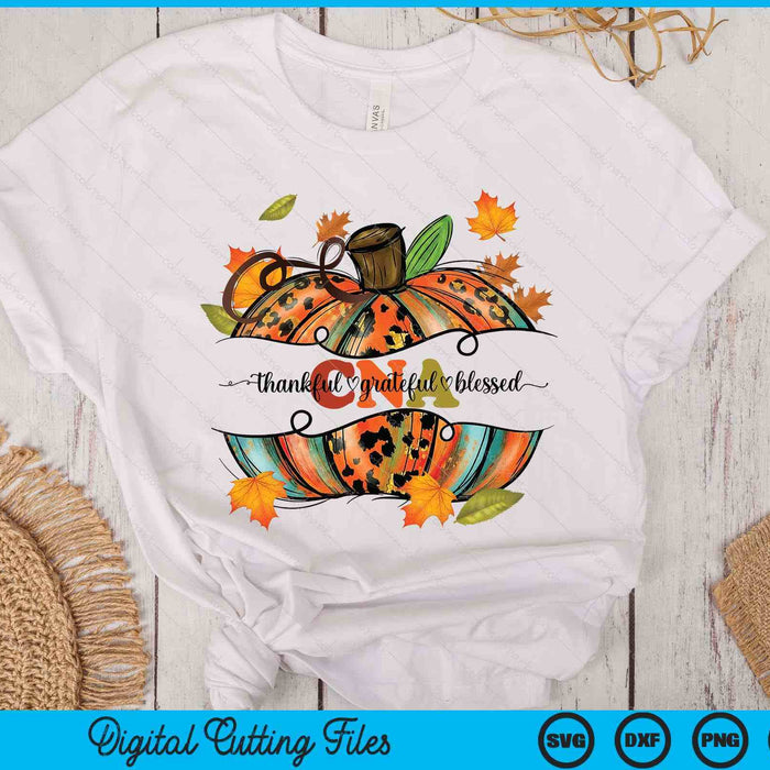 Autumn Fall Outfit Cna Thankful Grateful Blessed Pumpkin SVG PNG Digital Printable Files