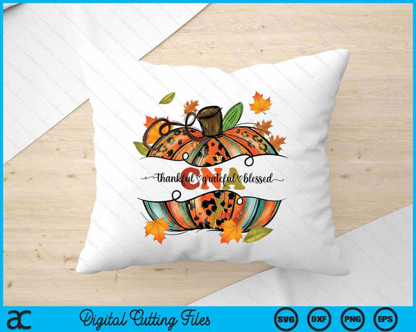 Autumn Fall Outfit Cna Thankful Grateful Blessed Pumpkin SVG PNG Digital Printable Files