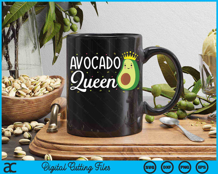 Avocado koningin grappige avocado minnaar SVG PNG digitale afdrukbare bestanden