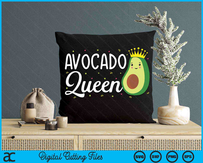 Avocado koningin grappige avocado minnaar SVG PNG digitale afdrukbare bestanden