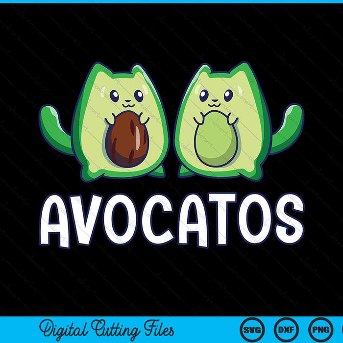 Avogato Avocado Cat Cat Vegan SVG PNG Digital Cutting Files