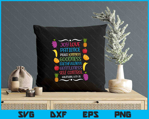 Awesome Galatians Fruit Of The Spirit Religious Verses SVG PNG Digital Printable Files