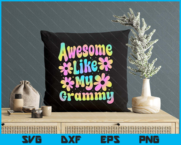 Awesome Like My Grammy Groovy Graphic Mother's Day SVG PNG Digital Cutting File