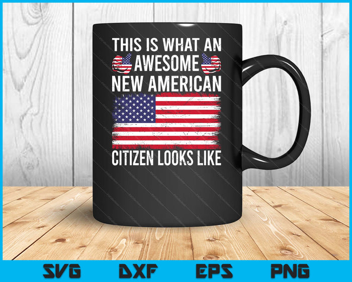 Awesome New American Flag US Citizenship Usa US Citizen SVG PNG Digital Printable Files
