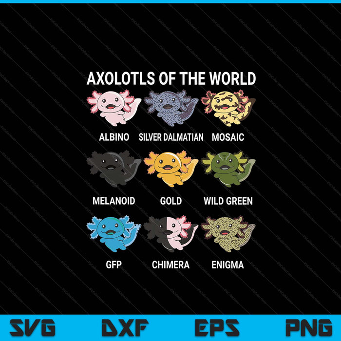 Axolotl-Shirt Axolotl Of World Kids SVG PNG Digital Cutting Files