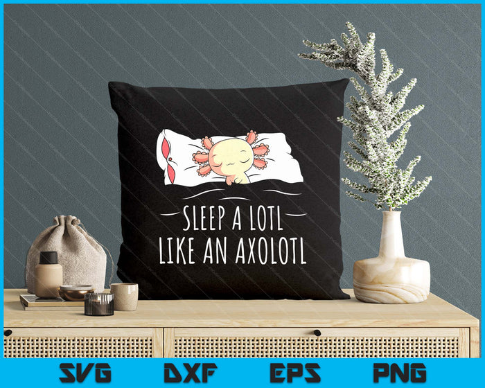 Axolotl Salamander Sleeping SVG PNG Digital Printable Files