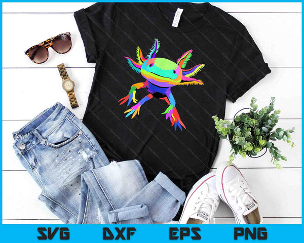 Axolotl Pop Art Axolotl Camisa Animal Axolotl Amante SVG PNG Archivo de Corte Digital - on a t-shirt