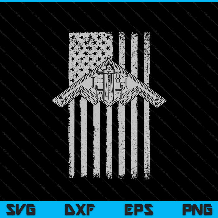 B-2 stealth bomber military airplane American flag b2 SVG cut file