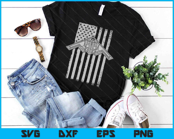 B-2 Stealth Bomber Military Airplane American Flag B2 SVG PNG Digital Printable Files