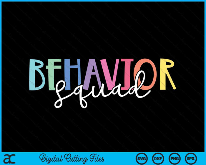 BEHAVIOR SQUAD ABA Terapia Comportamiento SVG PNG Archivos de corte digital