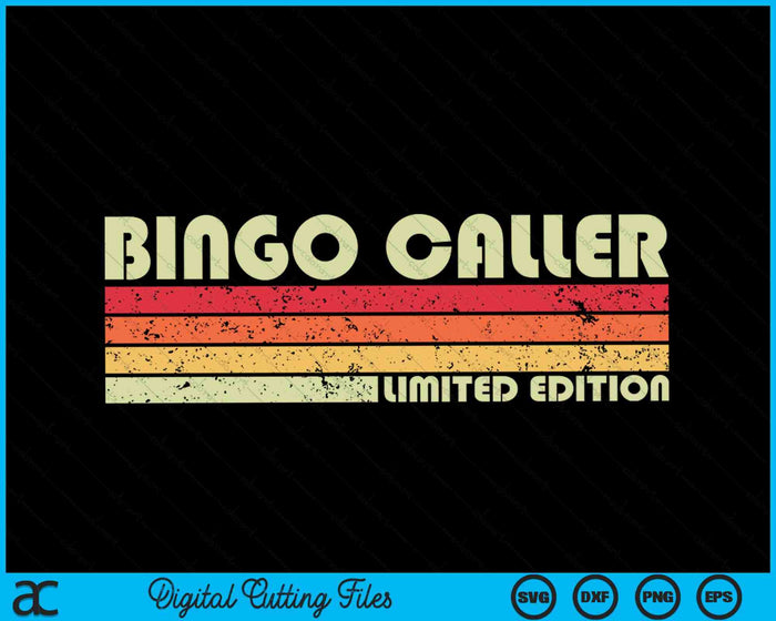 Bingo Caller Divertido Título de Trabajo Profesión Cumpleaños Trabajador SVG PNG Archivos de Corte Digital