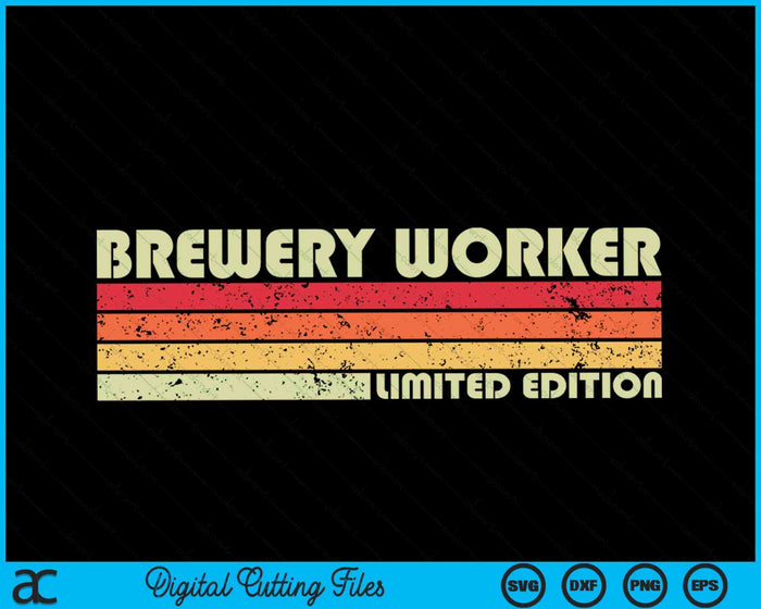 Brewery Worker Job Title Profession SVG PNG Digital Cutting File