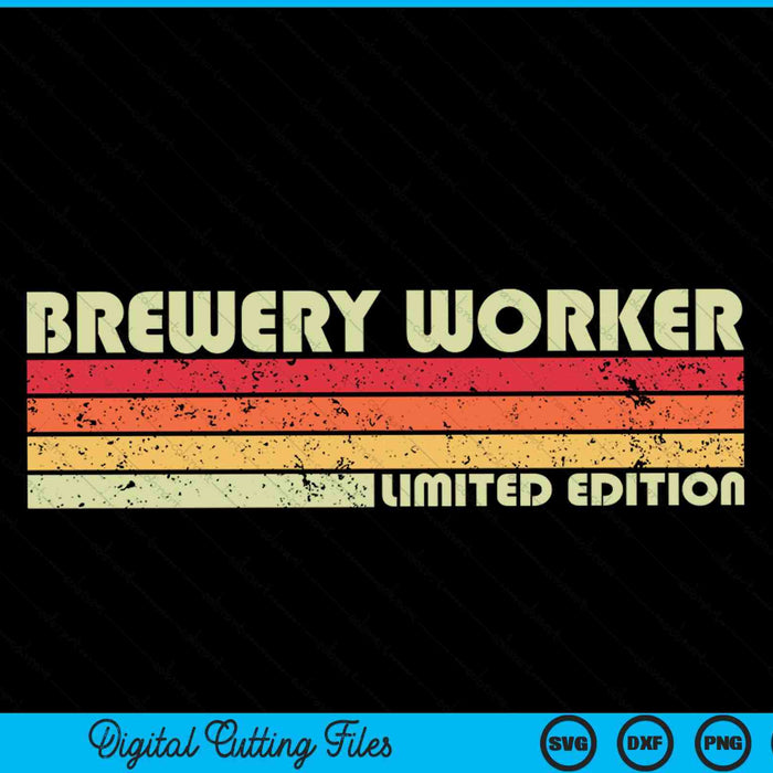 Brewery Worker Job Title Profession SVG PNG Digital Cutting File