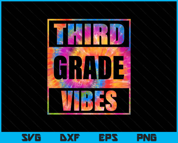 Back To School 3rd Grade Vibes Shirt First Day Teacher SVG PNG Digital Printable Files