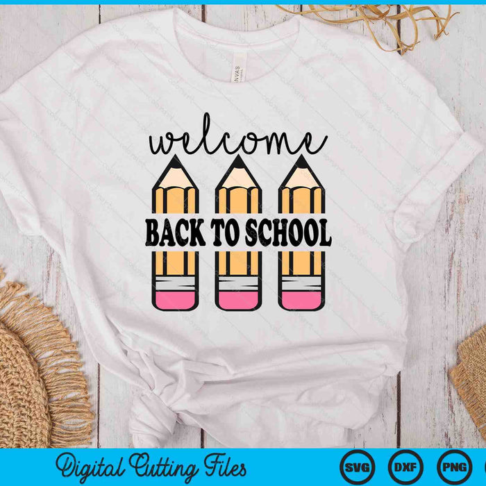 Back To School Pencil Teacher 1st Day Of School SVG PNG Digital Printable Files