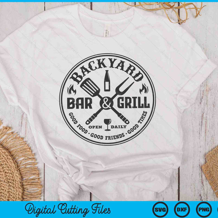 Backyard Bar And Grill SVG PNG Digital Printable Files