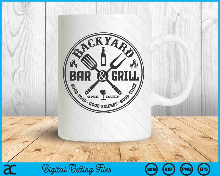 Backyard Bar And Grill SVG PNG Digital Printable Files