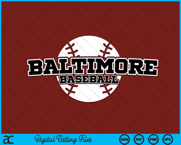 Baltimore honkbal blok lettertype SVG PNG digitale snijbestanden 