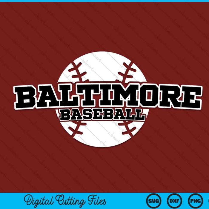 Baltimore Baseball Block Font SVG PNG Digital Cutting Files