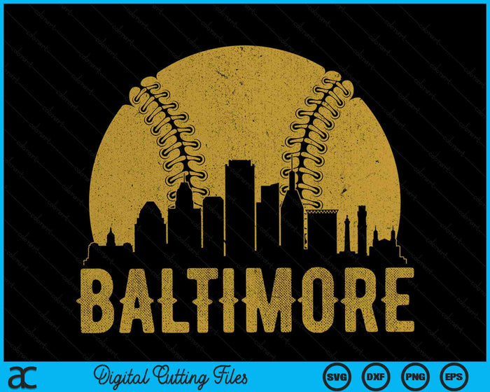 Baltimore honkbal fan SVG PNG snijden afdrukbare bestanden 