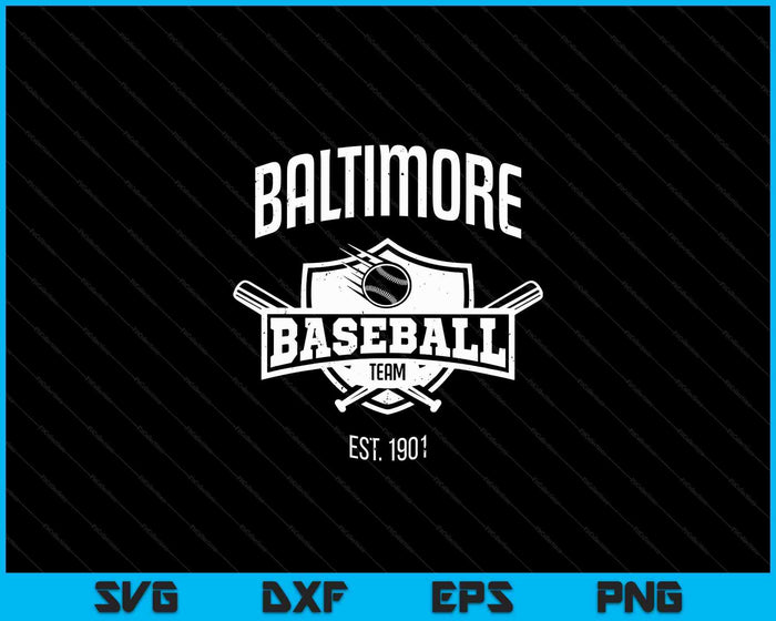 Baltimore honkbalteam honkbal liefhebber SVG PNG digitale snijbestanden