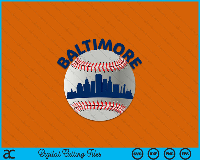 Baltimore honkbalteam fans van Space City Baltimore honkbal SVG PNG digitale snijbestanden